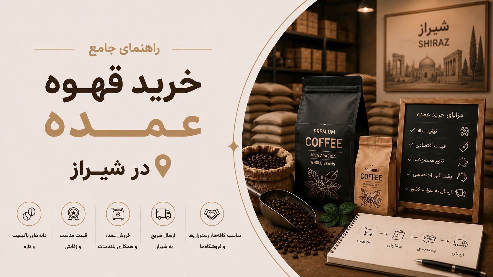 خرید قهوه عمده در شیراز: بررسی نکات کلیدی و معرفی مراکز معتبر