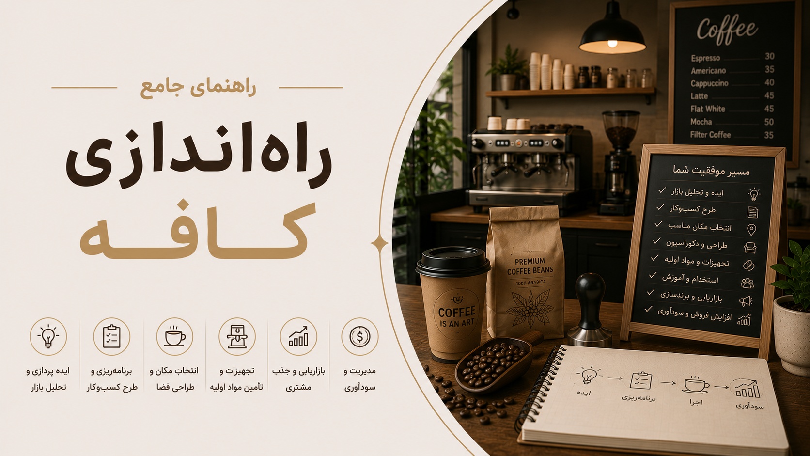 راهنمای جامع راهاندازی کافه: از ایده تا افتتاحیه موفق
