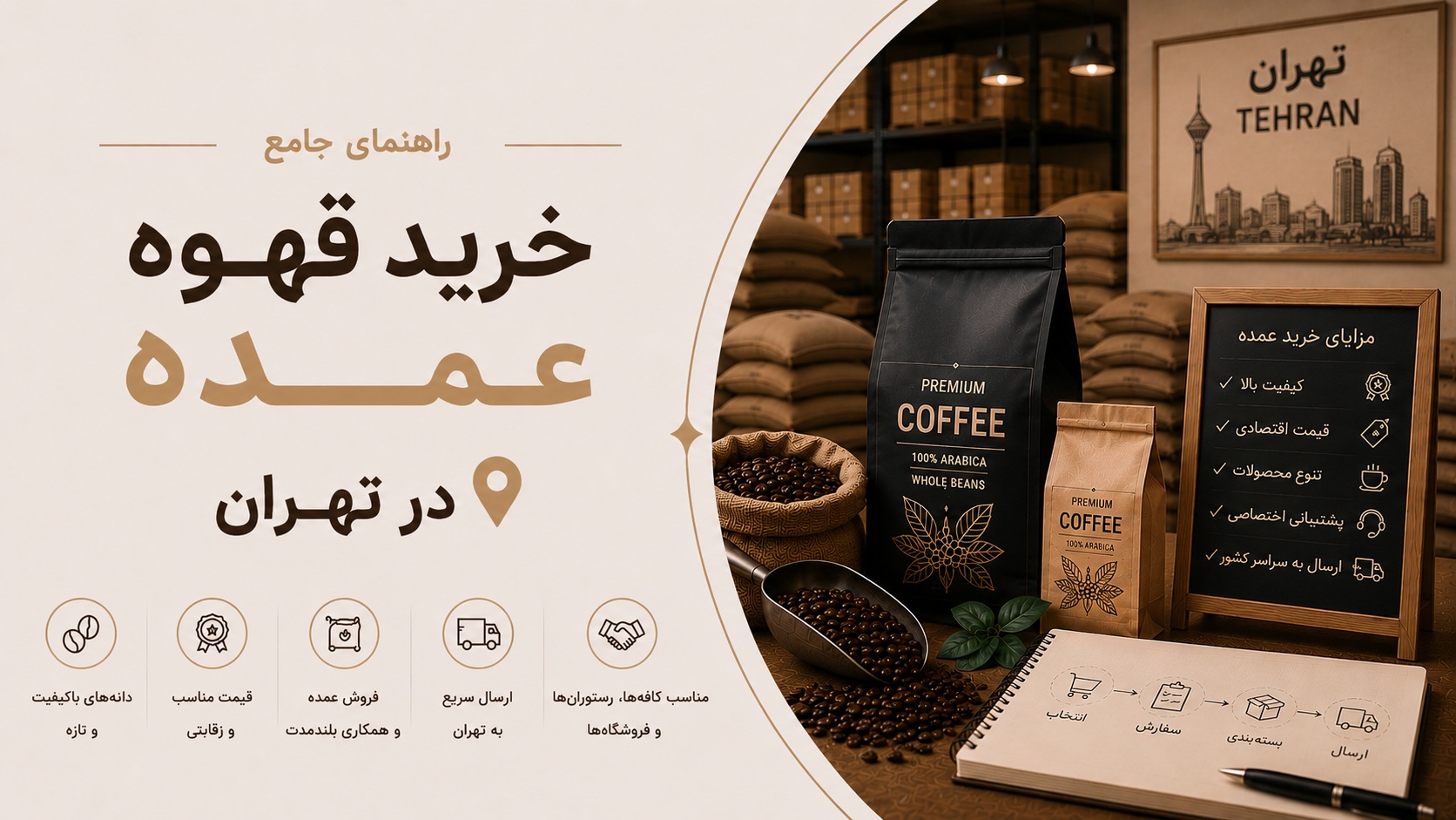 خرید قهوه عمده در تهران: استراتژیها و نکات کلیدی برای رونق کسبوکار شما